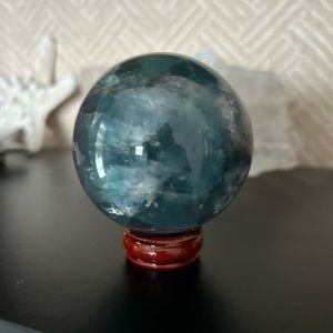 Fluorite sphere blue, greens & purple